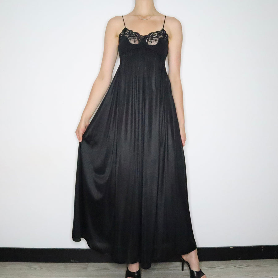 Black Empire Waist Nightgown (Small)