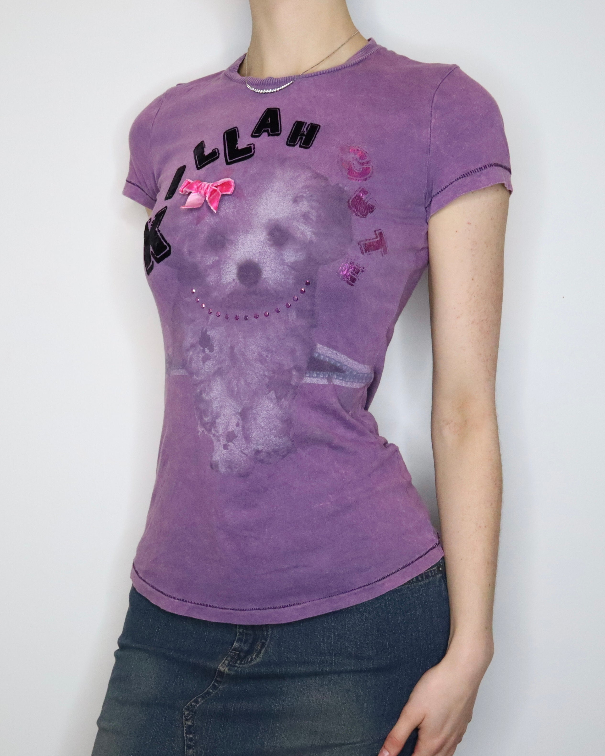 Cute Purple Graphic Tee (Small) 