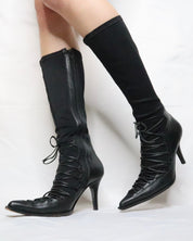 Black Stiletto Boots (7.5-8 US/39 EU)