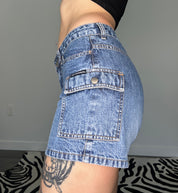 90s Cargo Jean Shorts