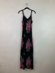 Purple floral maxi dress