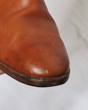 Italian Western Brown Leather Boots (7.5 US/38.5 EU)