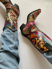 Abstract Cowboy Rainboots