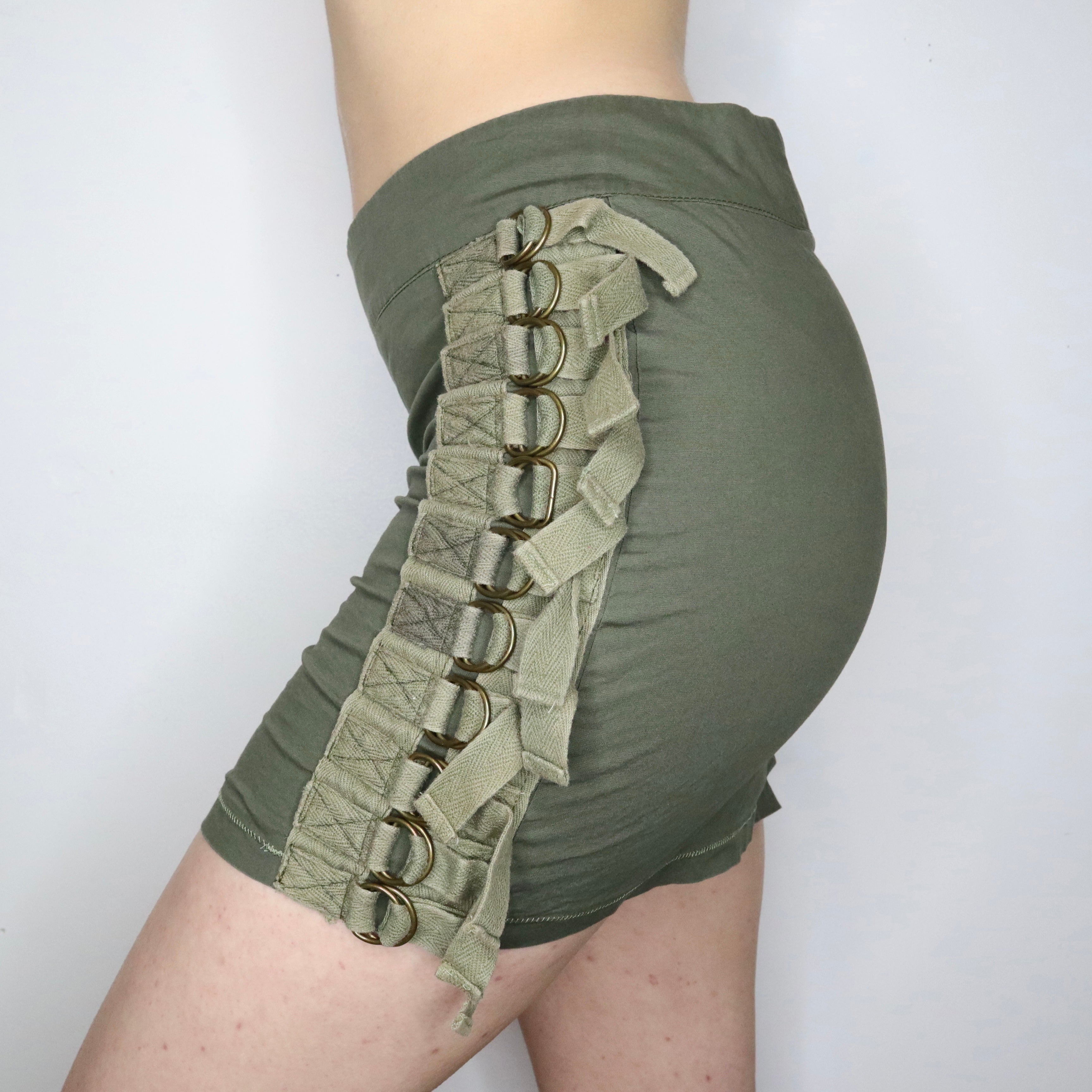 Grunge Green Mini Skirt (Medium)