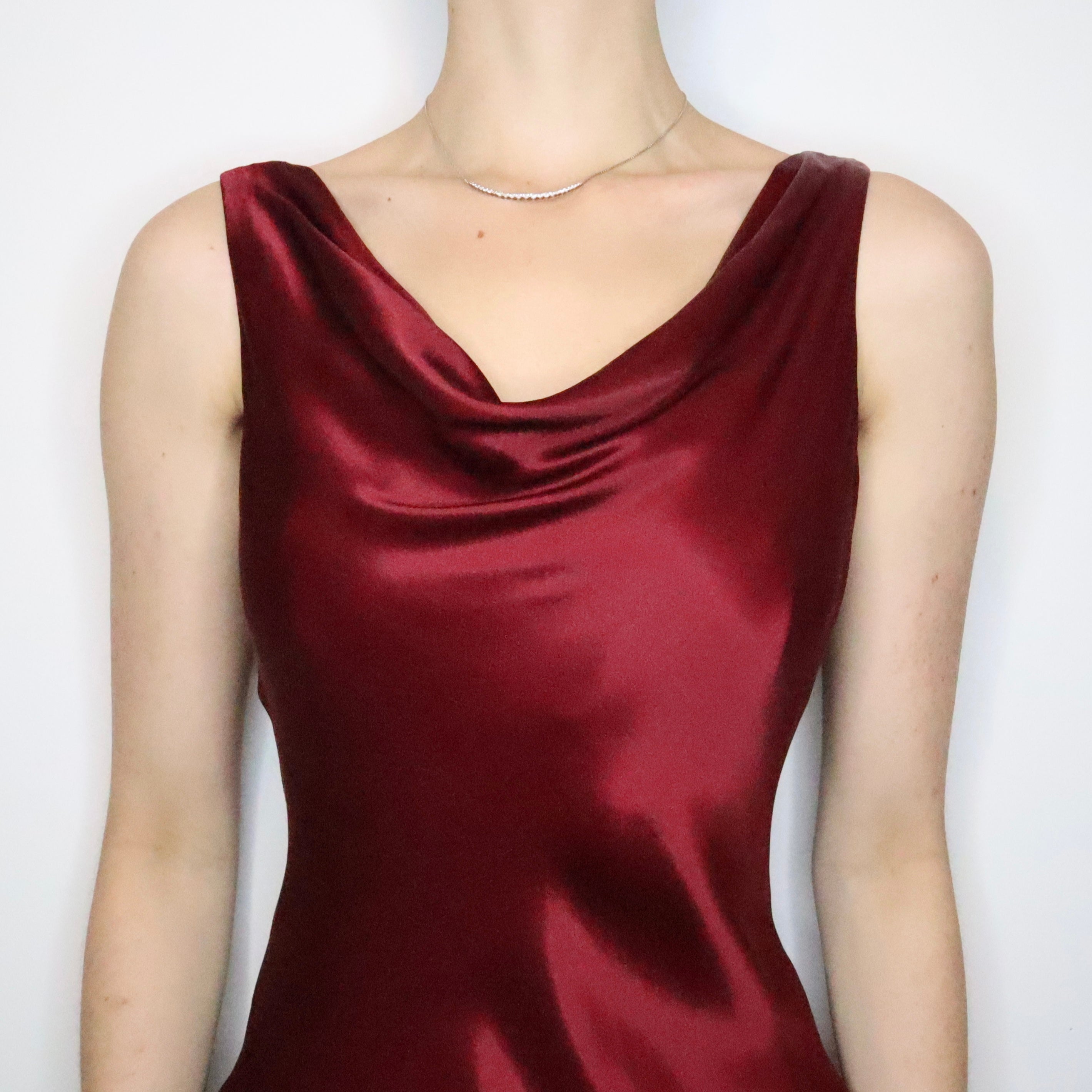 Merlot Satin Gown (Medium)