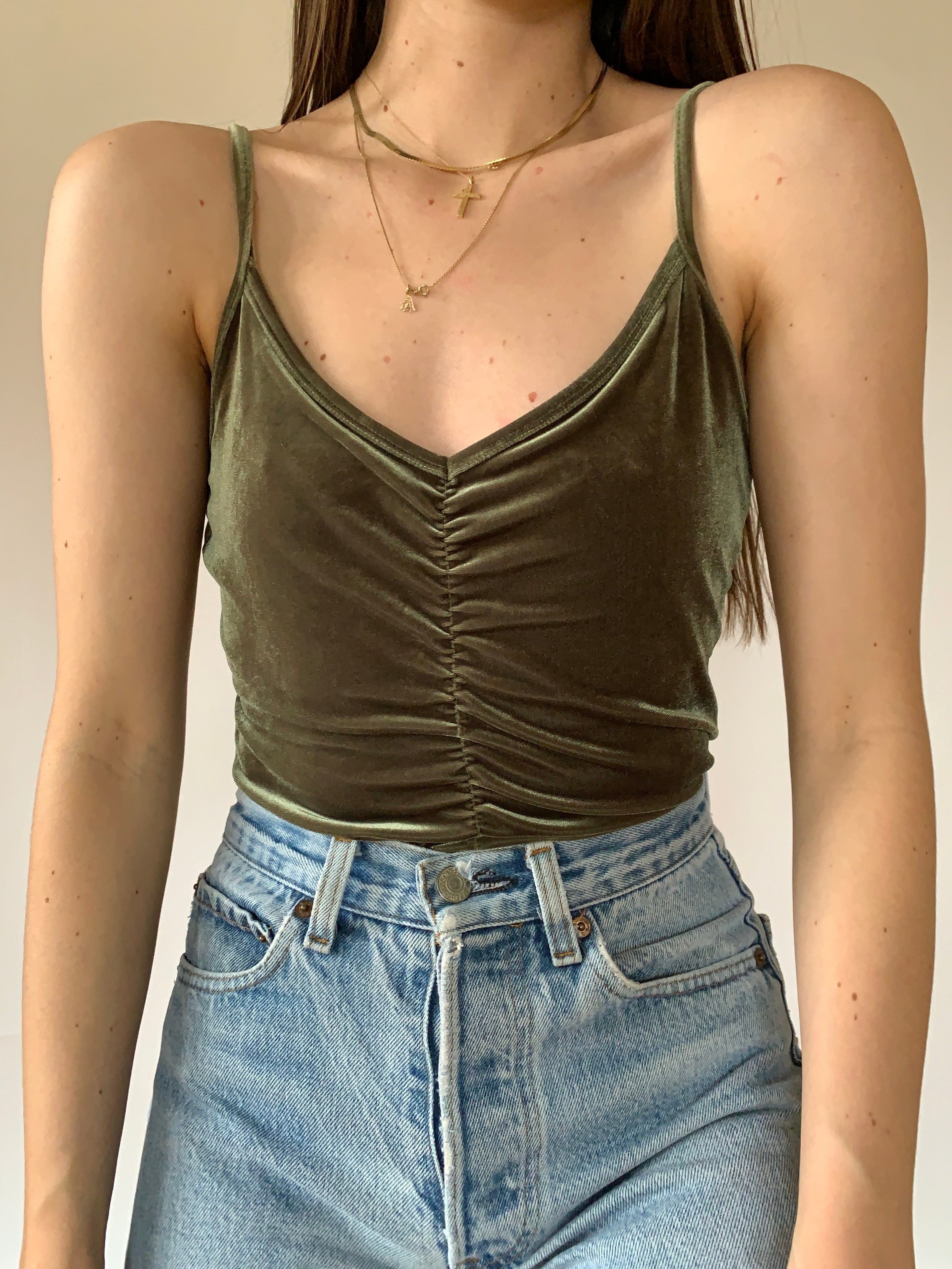 Vintage 1990s Olive Tank
