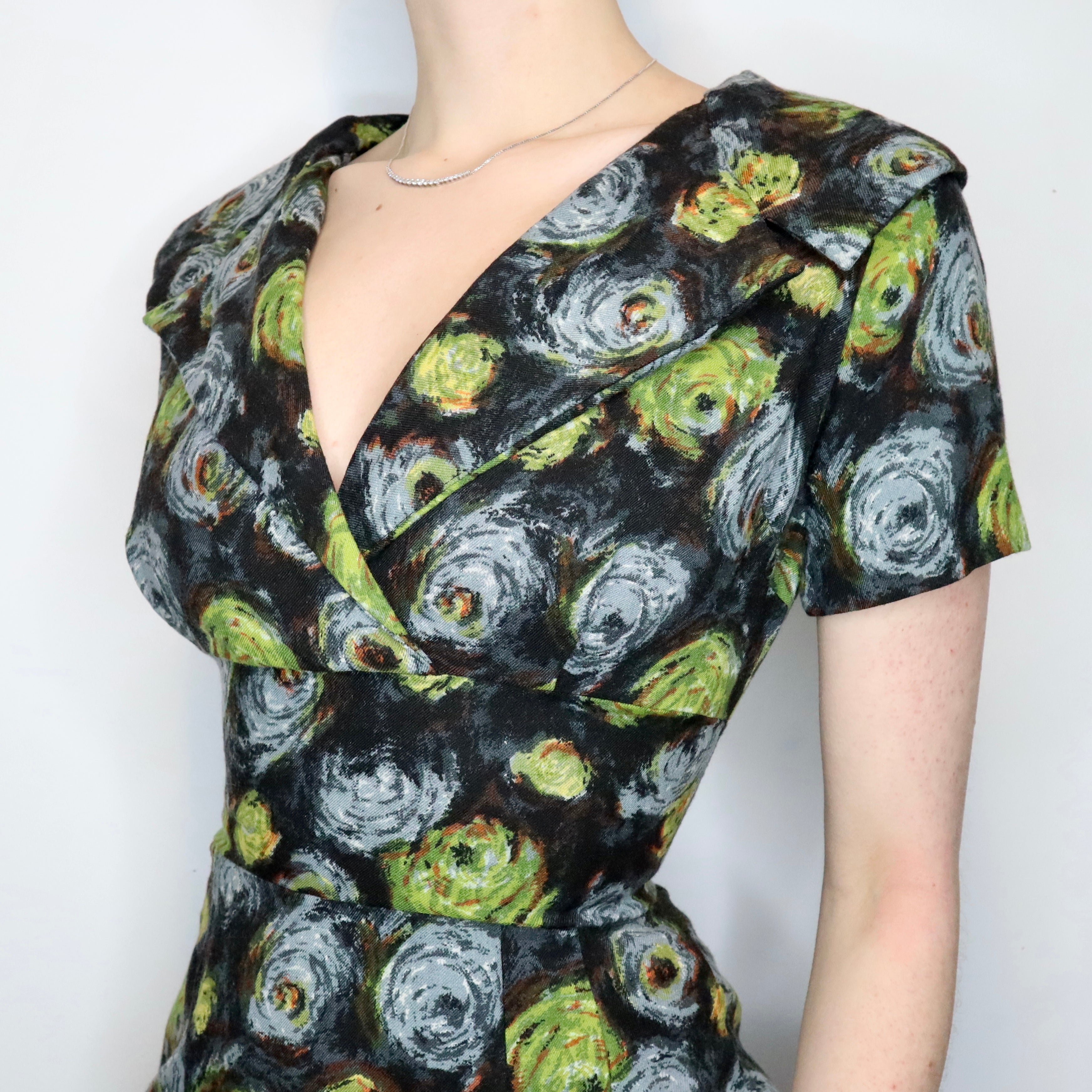 Abstract Print Sheath Dress (S)