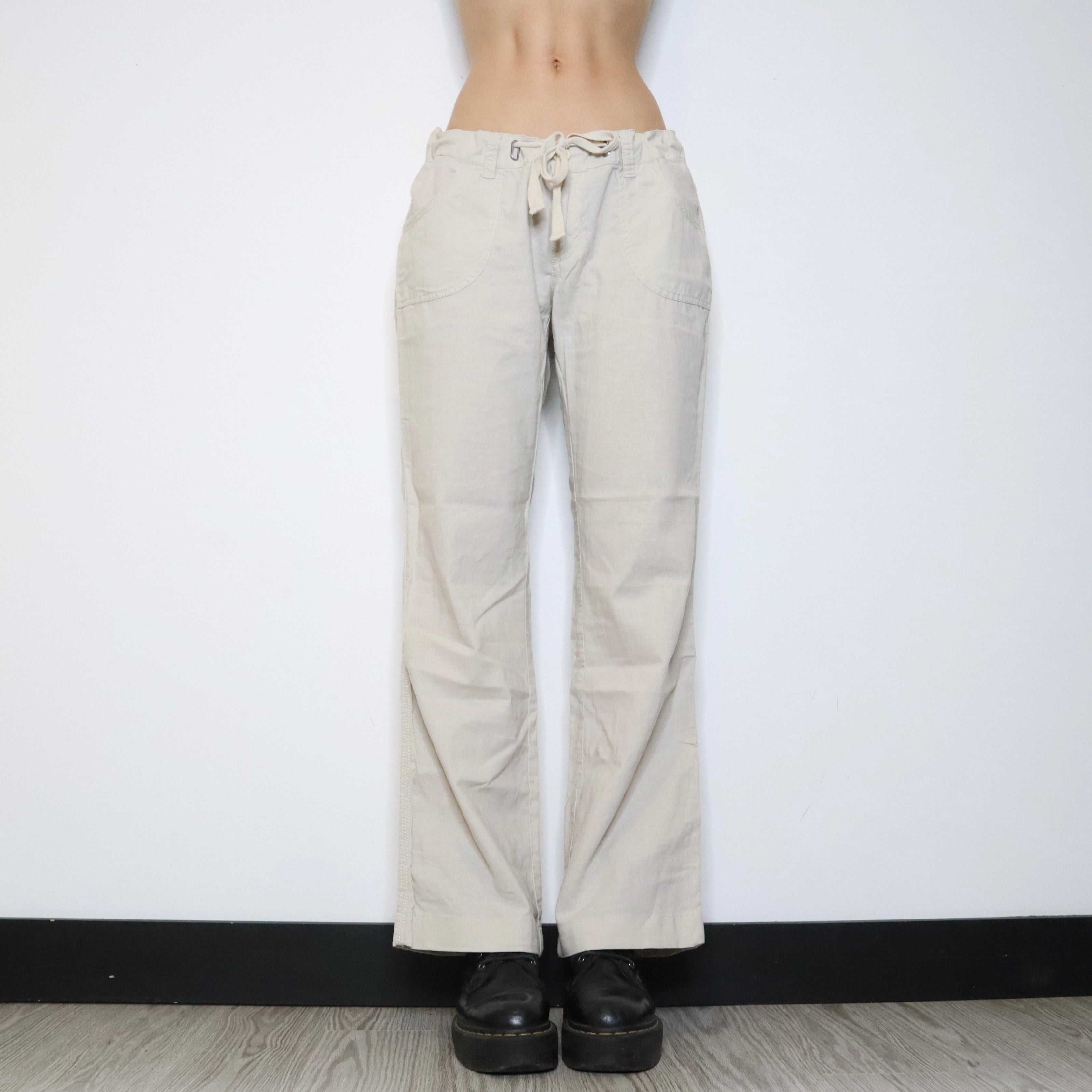 Esprit Cream Cargo Pants (M-L) 
