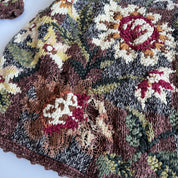 90s distressed floral sweater