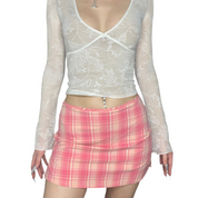 vintage plaid miniskirt