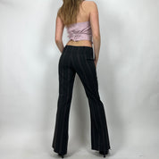 2000s Pink & Grey Low Rise Trousers (S)