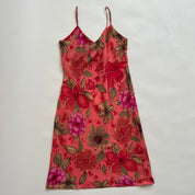00s coral floral midi