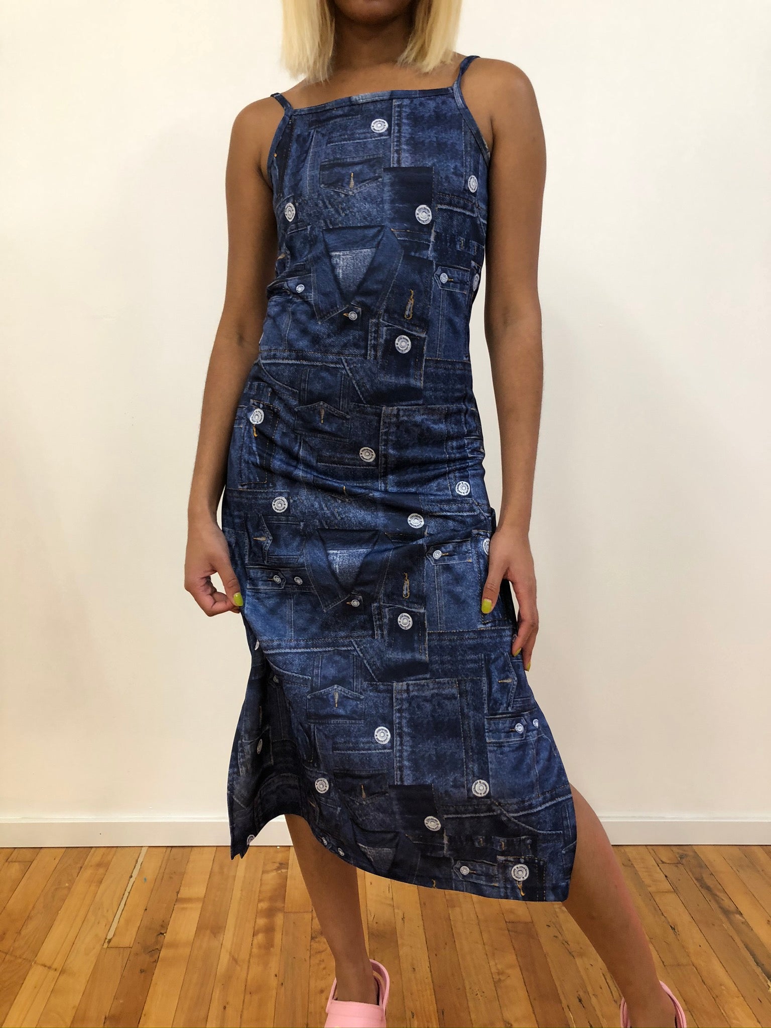 Denim Graphic Midi