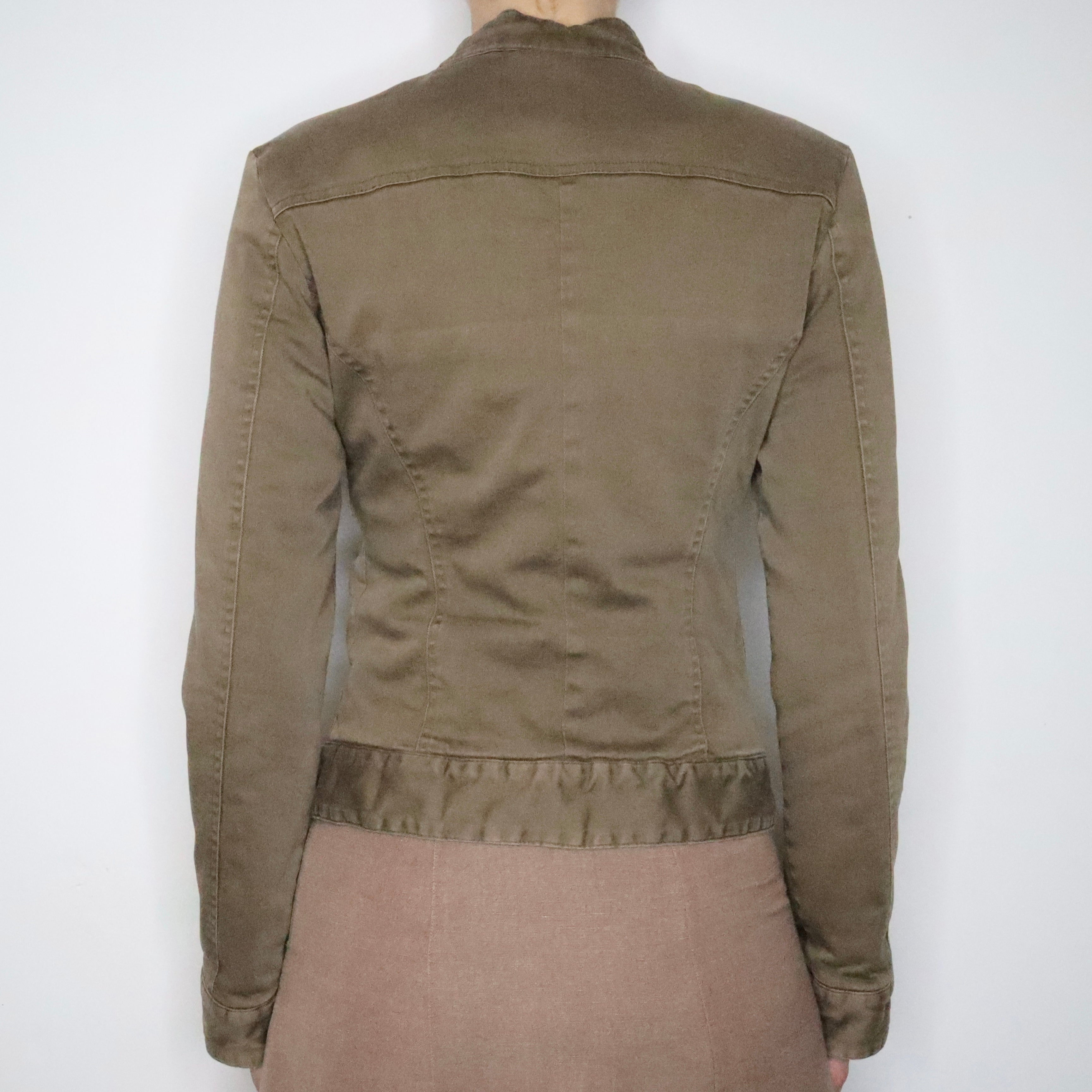 Diesel Khaki Green Moto Jacket (Medium)