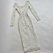 Vintage cream lace midi dress