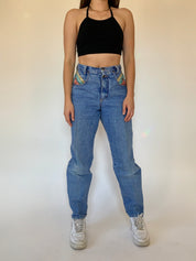 Vintage Color Block Jeans