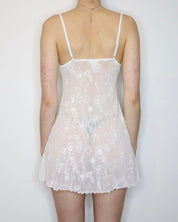 White Mesh Slip Dress (M-L) 