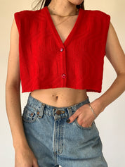 Cropped Sweater Vest