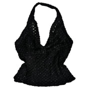 crochet beaded halter top
