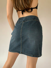 Y2K Belted Denim Skirt