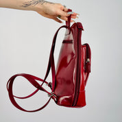 Maroon Patent Backpack
