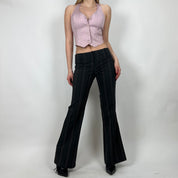 2000s Pink & Grey Low Rise Trousers (S)