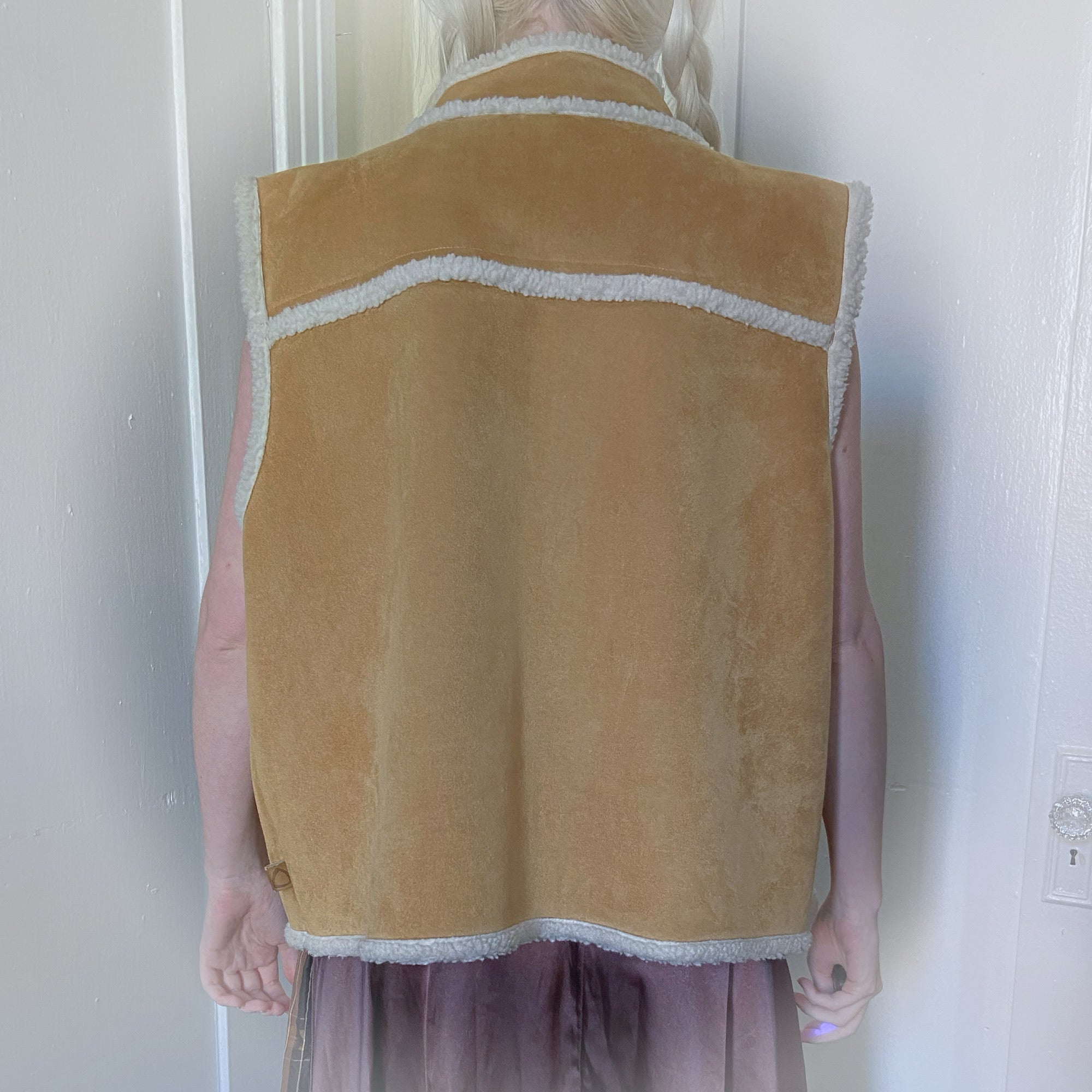 Tan Shearling Vest