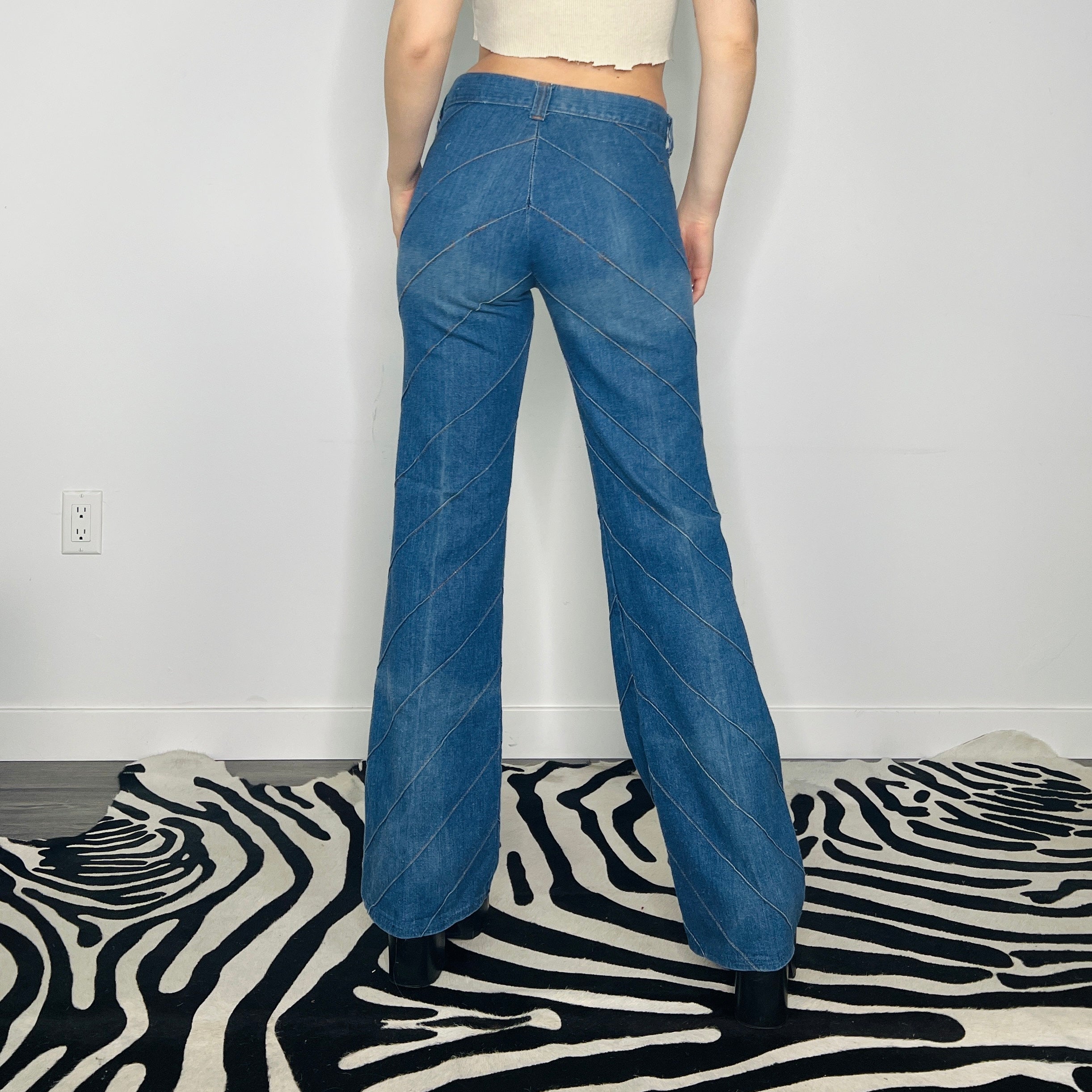 1970’s Chevron Denim Flares