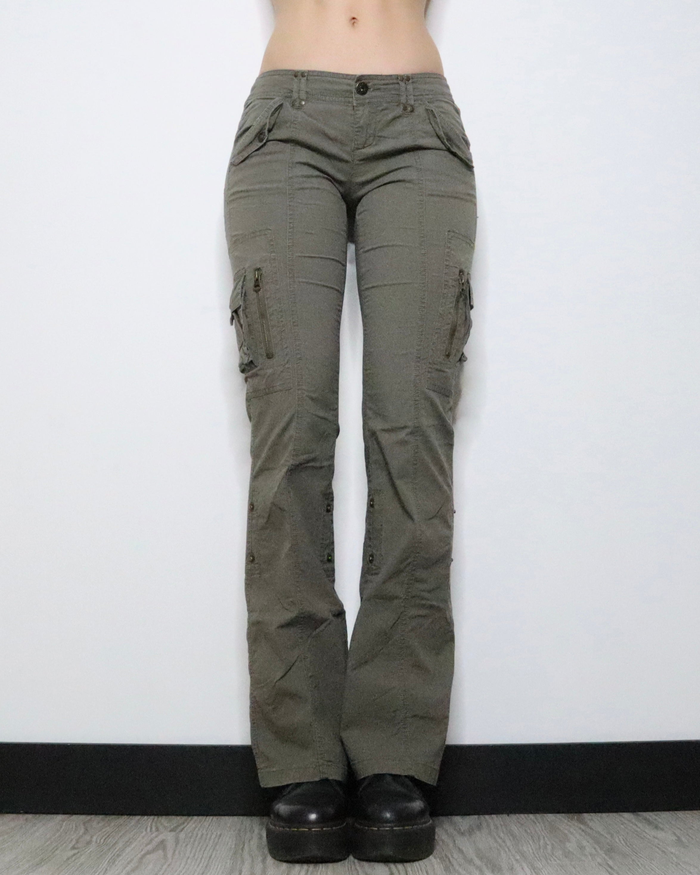 Khaki Green Cargo Pants (Small) 