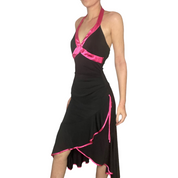 Pink & black halter dress
