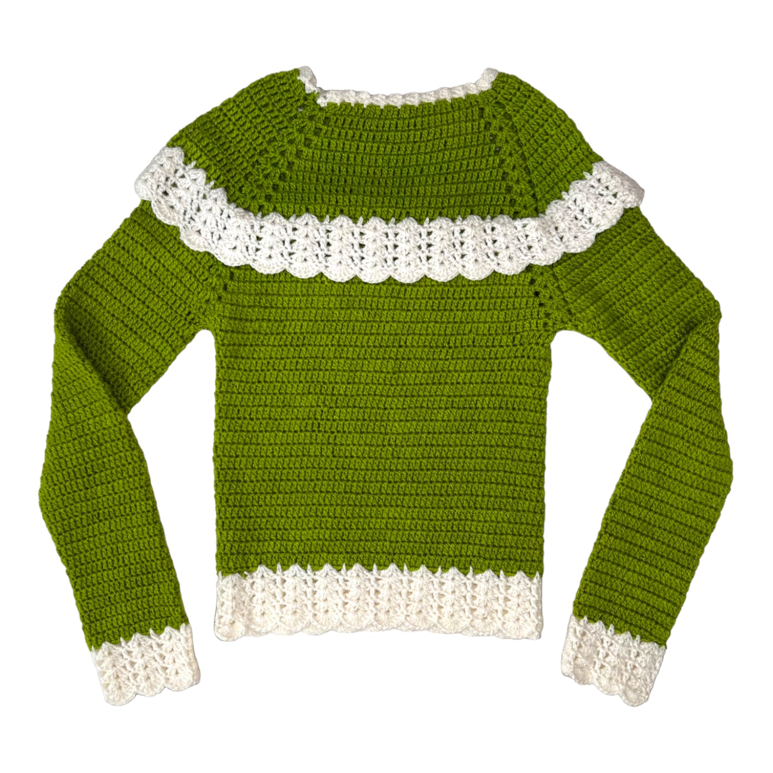 Handmade Crochet Longsleeve Blouse (XS)