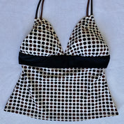 Brown & black polka halter