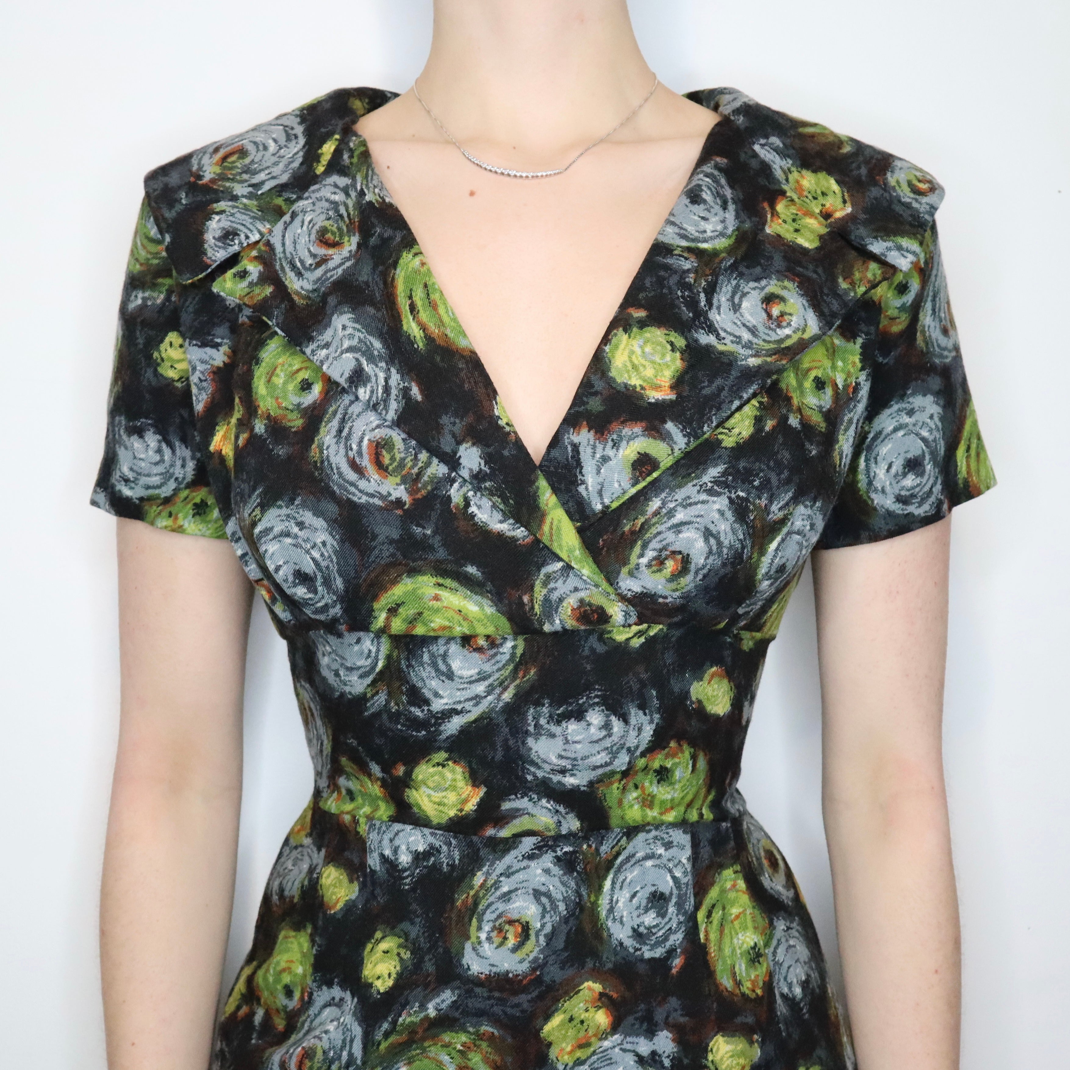 Abstract Print Sheath Dress (S)