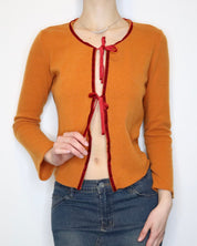 Italian Orange Cardigan (Medium) 