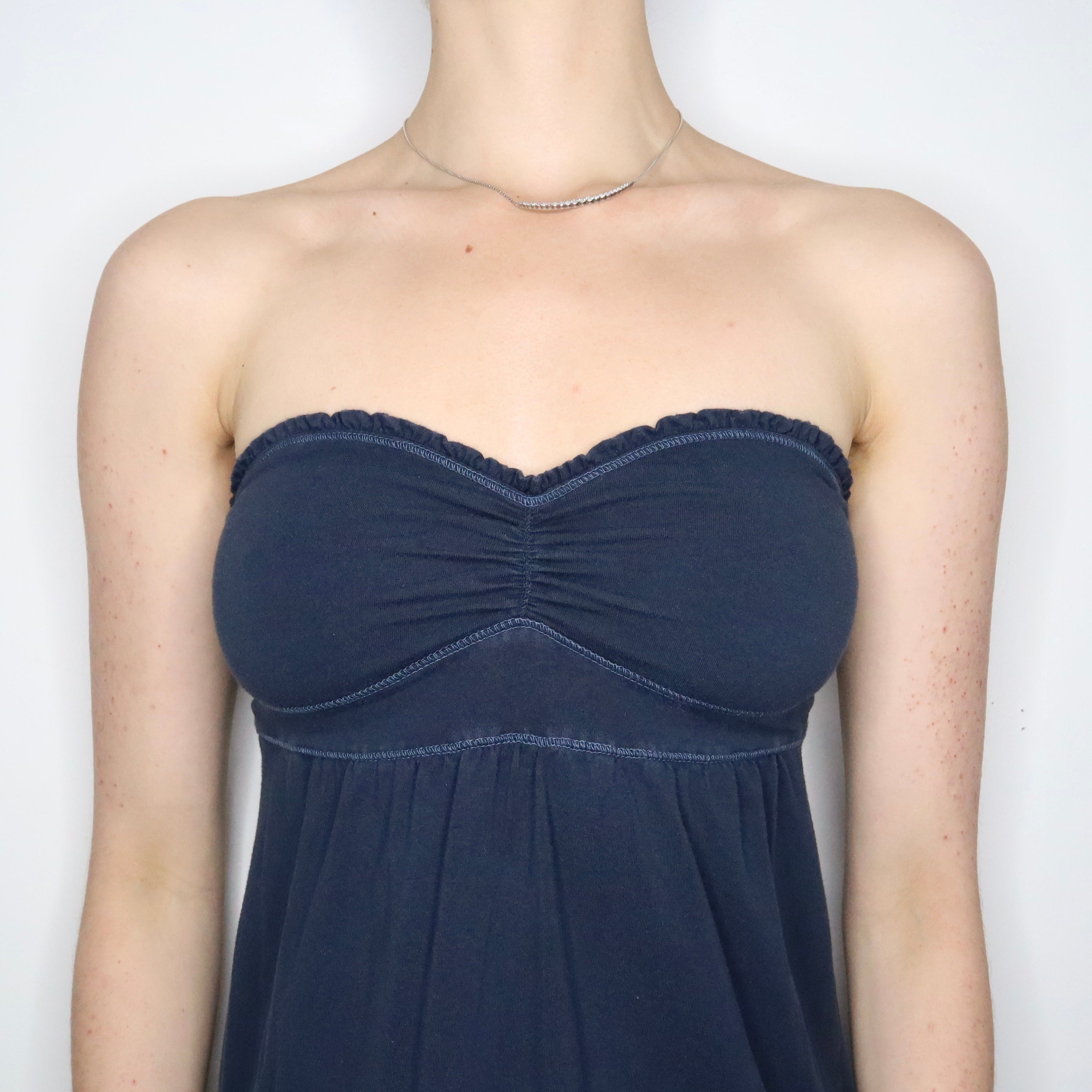 Navy Babydoll Mini Dress (Small)