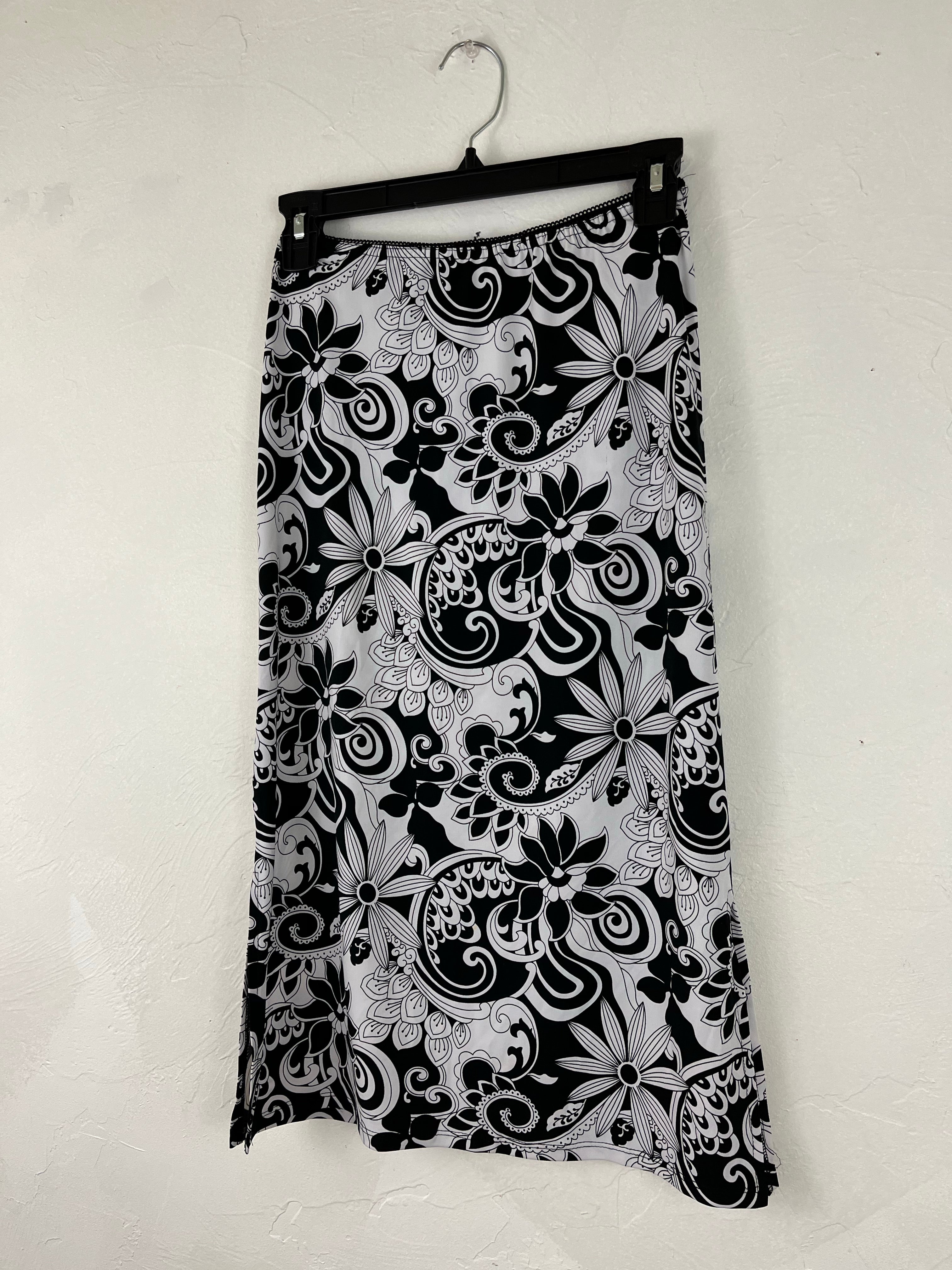 B&W spandex midi