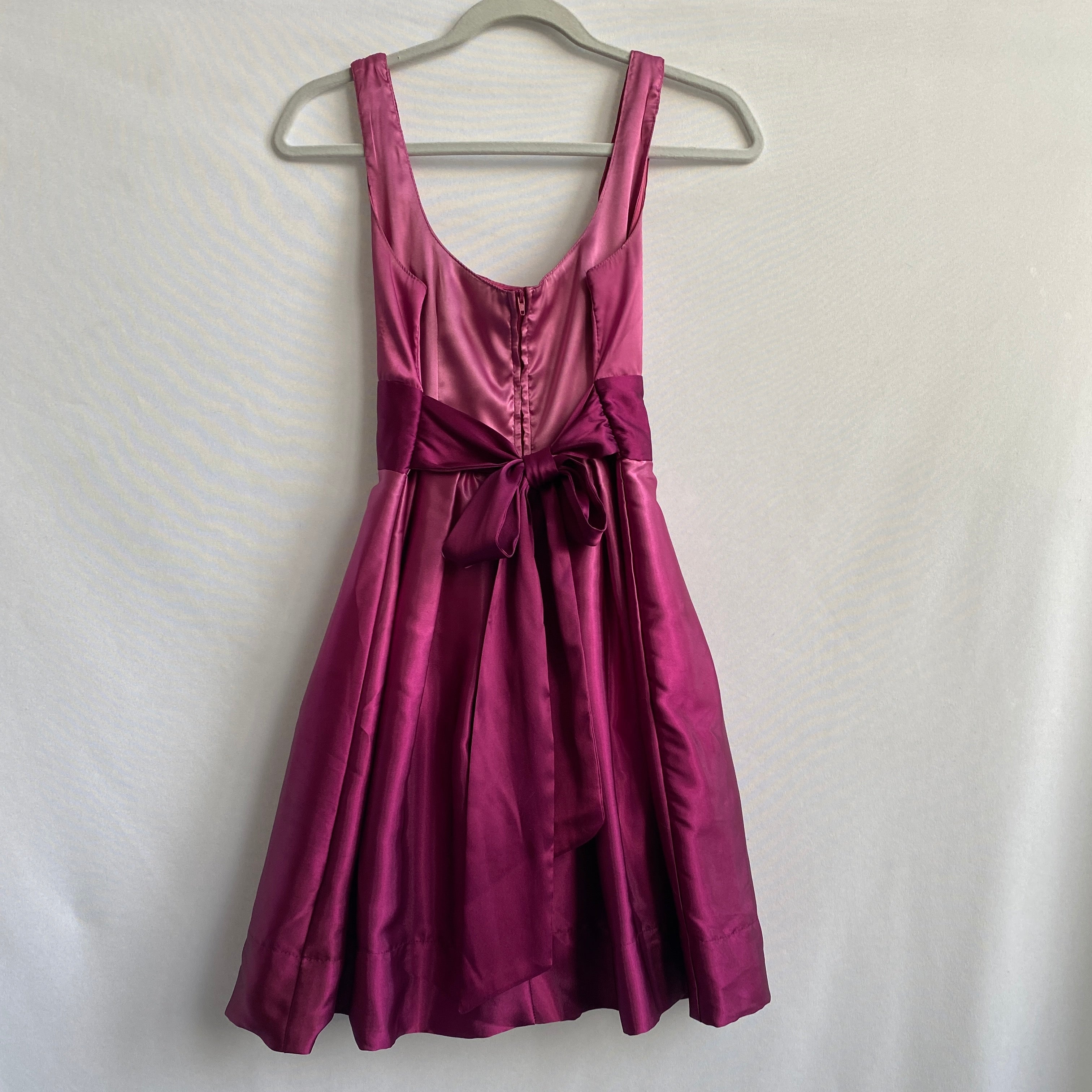 00s ombré satin bubble dress