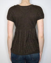 Tommy Hilfiger Brown Babydoll Sweater (M-L)