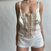 90s ivory lace cami