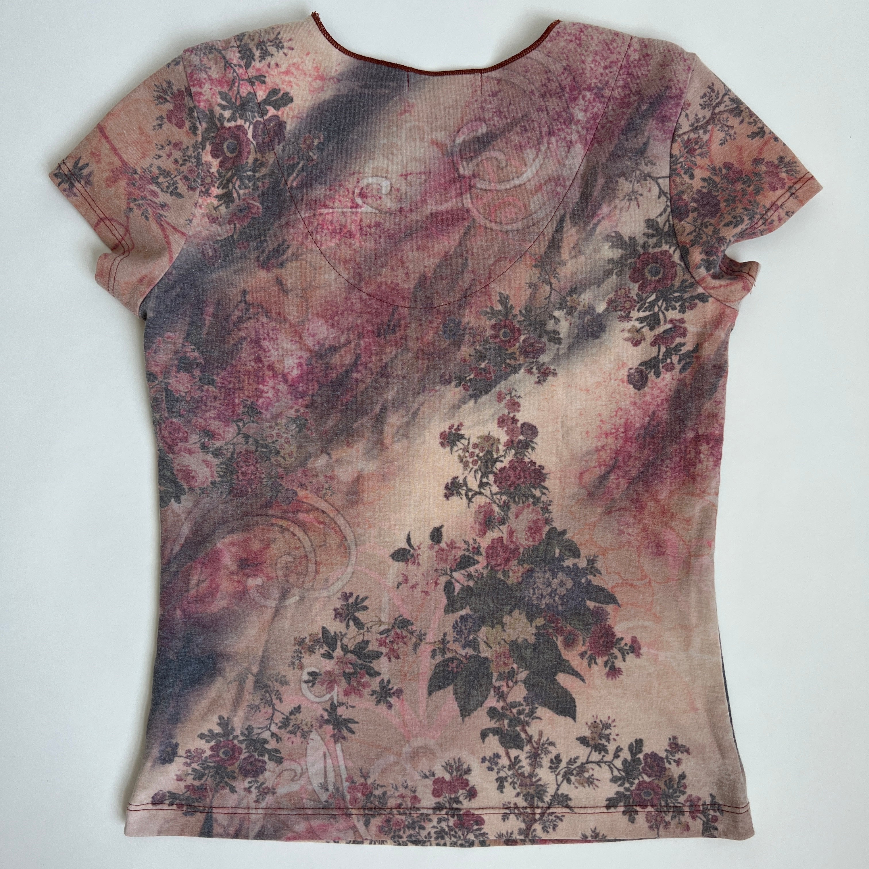 Y2k boho floral tee