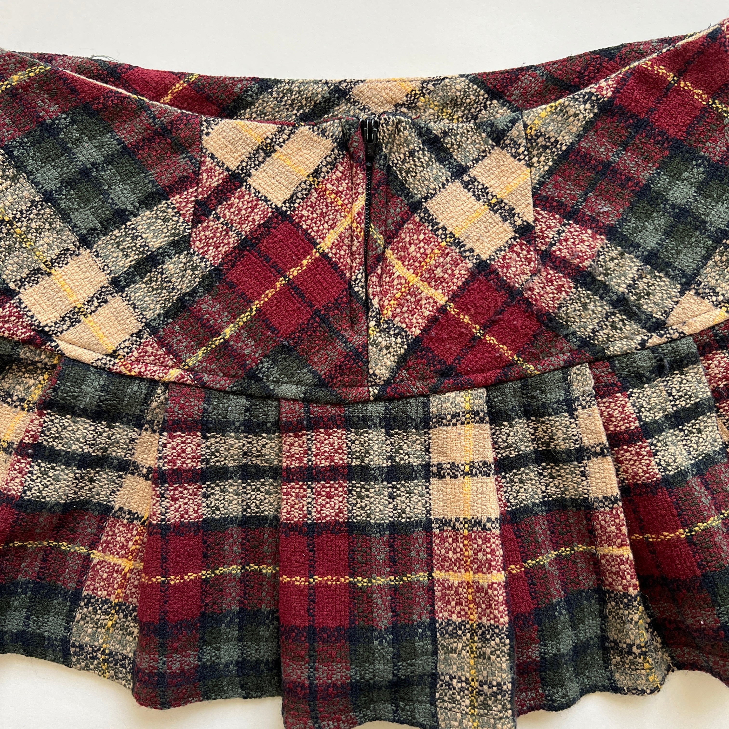 Plaid mini skirt sz s