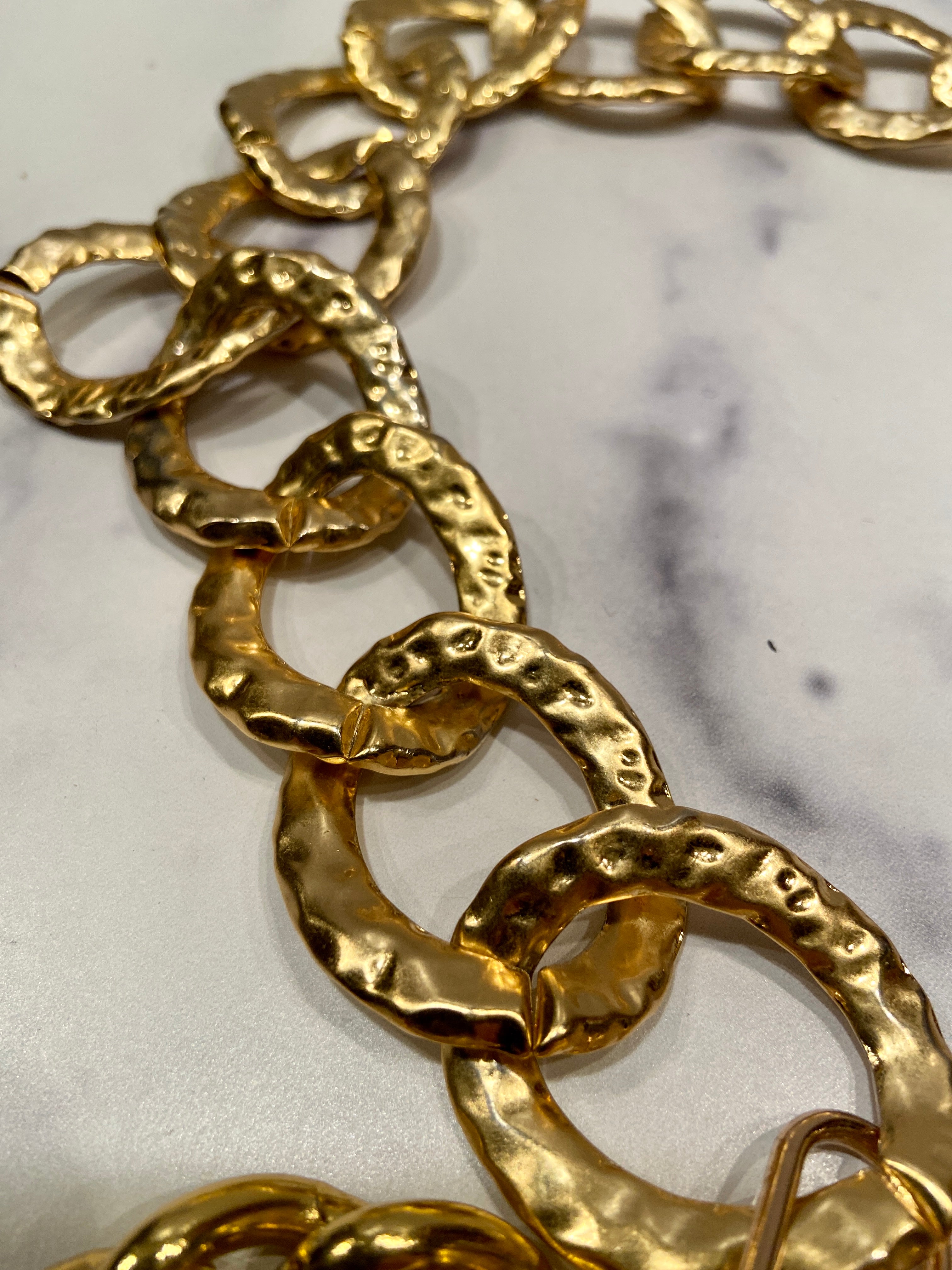 Juicy Couture Heart Charm Gold Chain Belt