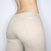 Tan Low Rise Flare Pants (Small) 