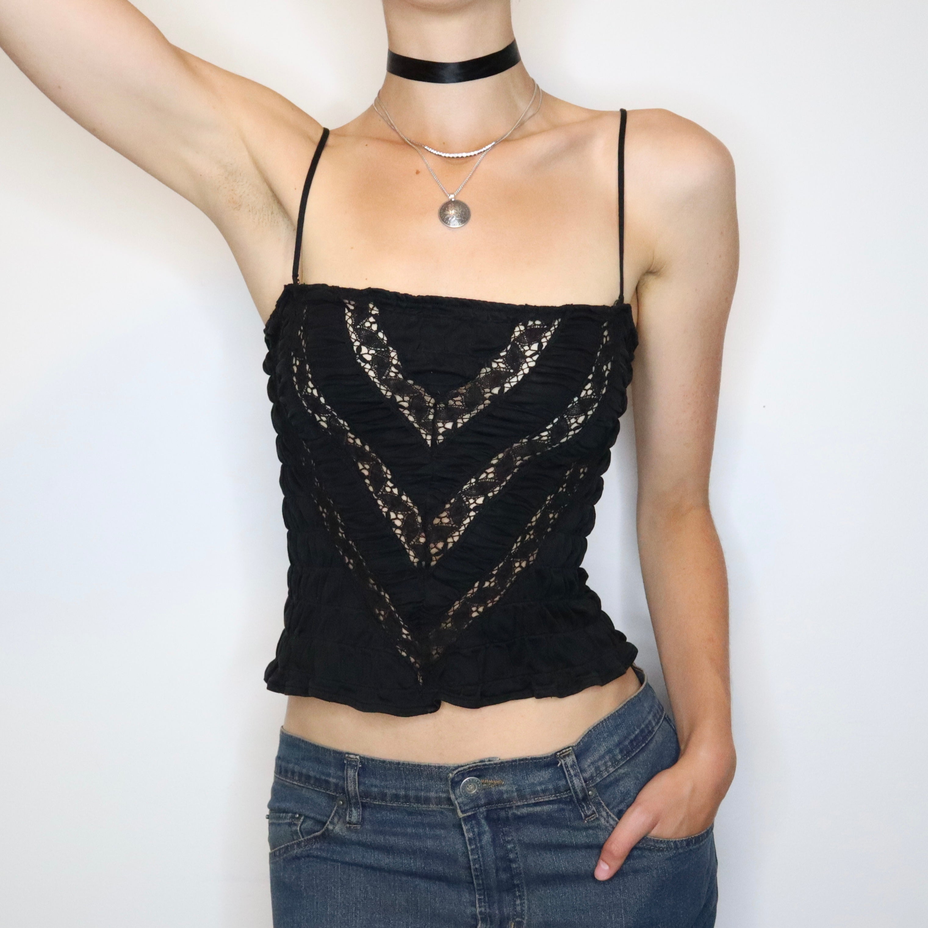 La Perla Black Lace Camisole (Small) 