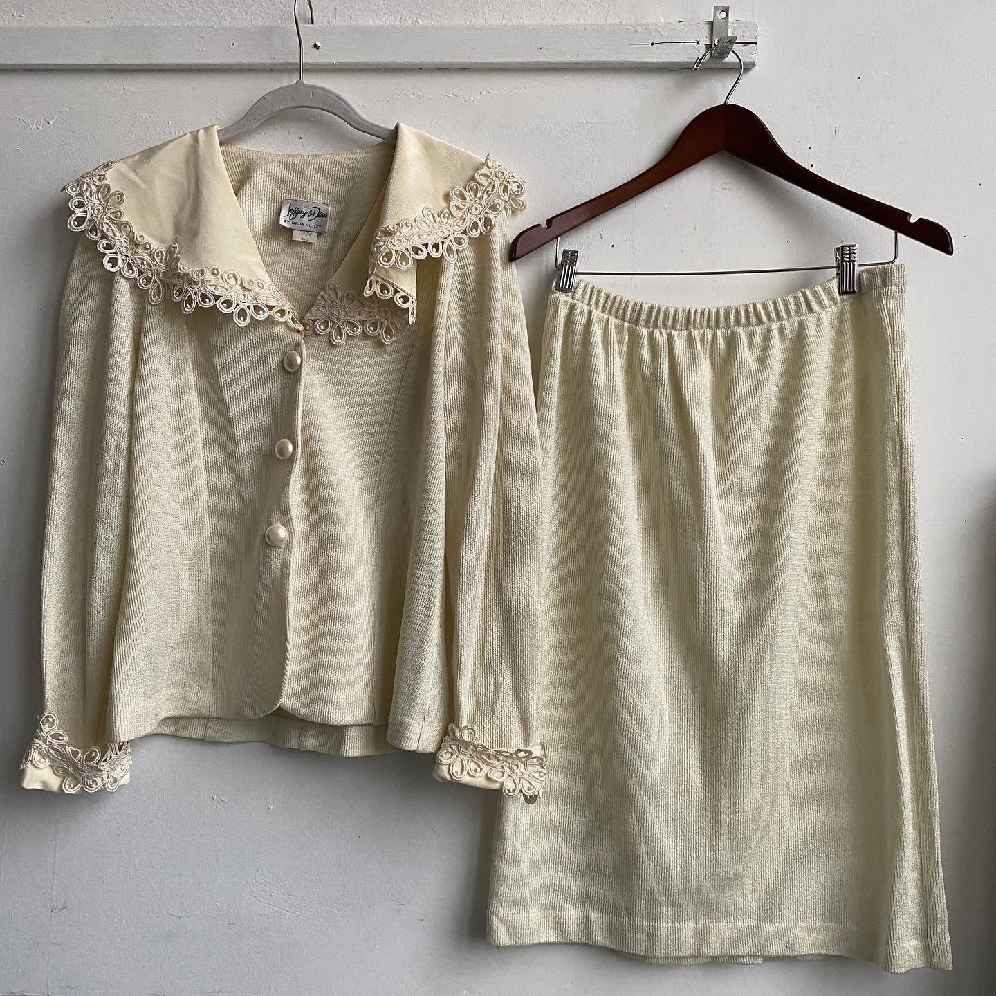 Vintage knit 2 pc skirt set