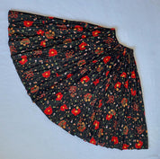 Holiday print tiered skirt