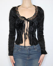 Black Tie Up Cardigan (Small) 