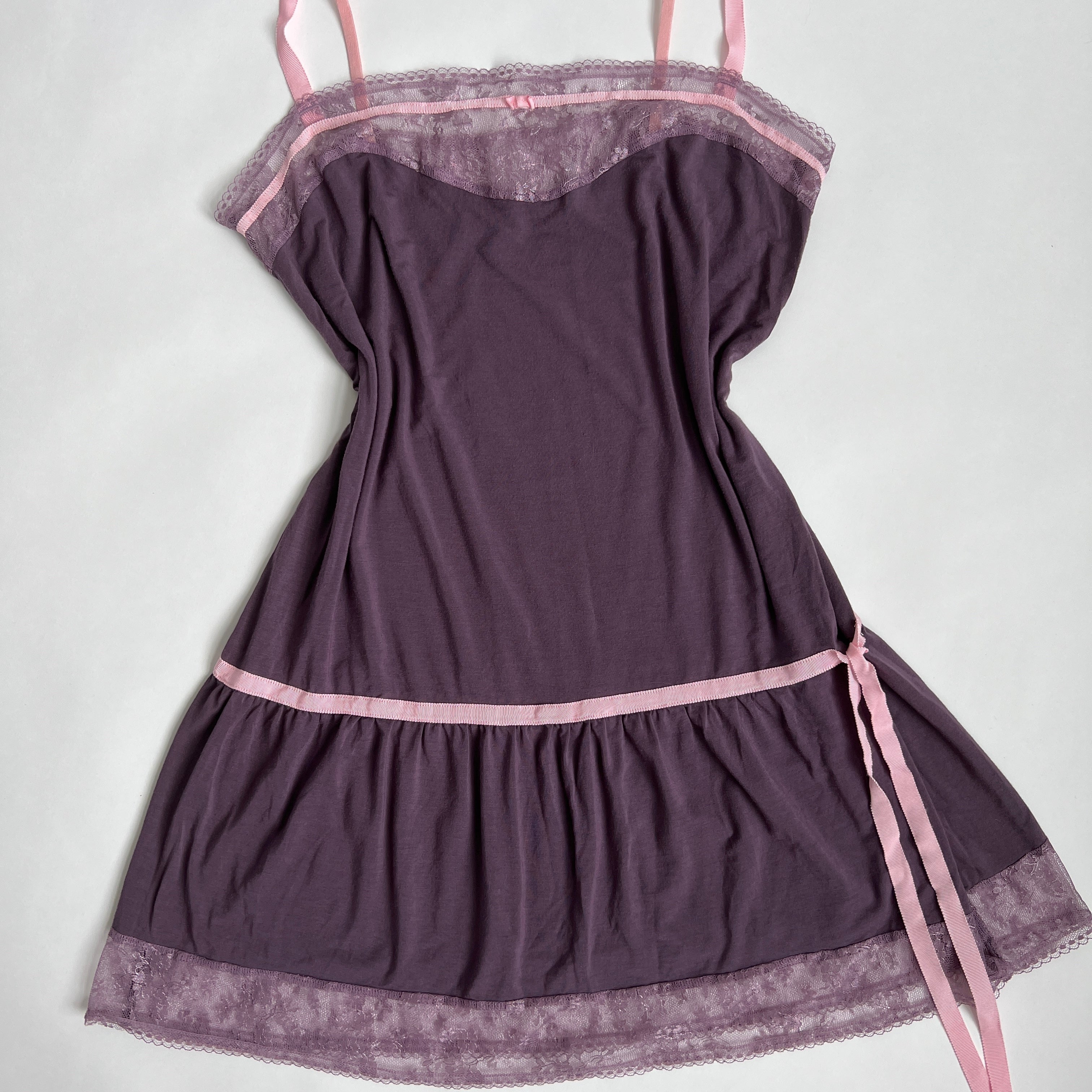 Plum knit babydoll slip