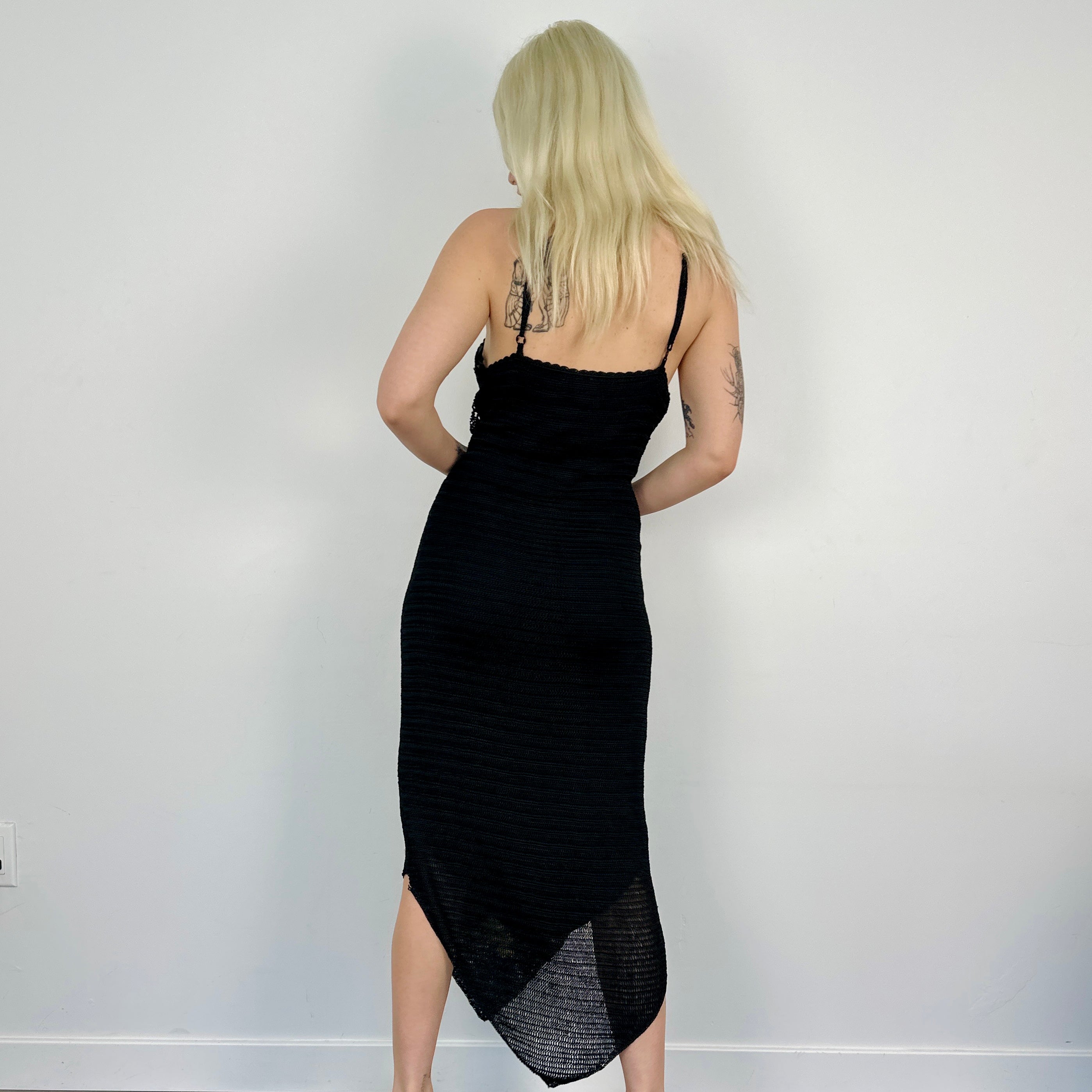 90s crochet dress 90s Crochet Embroidered Midi Dress (M) main image 1