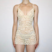 Pastel Yellow Lace Slip (M-L)